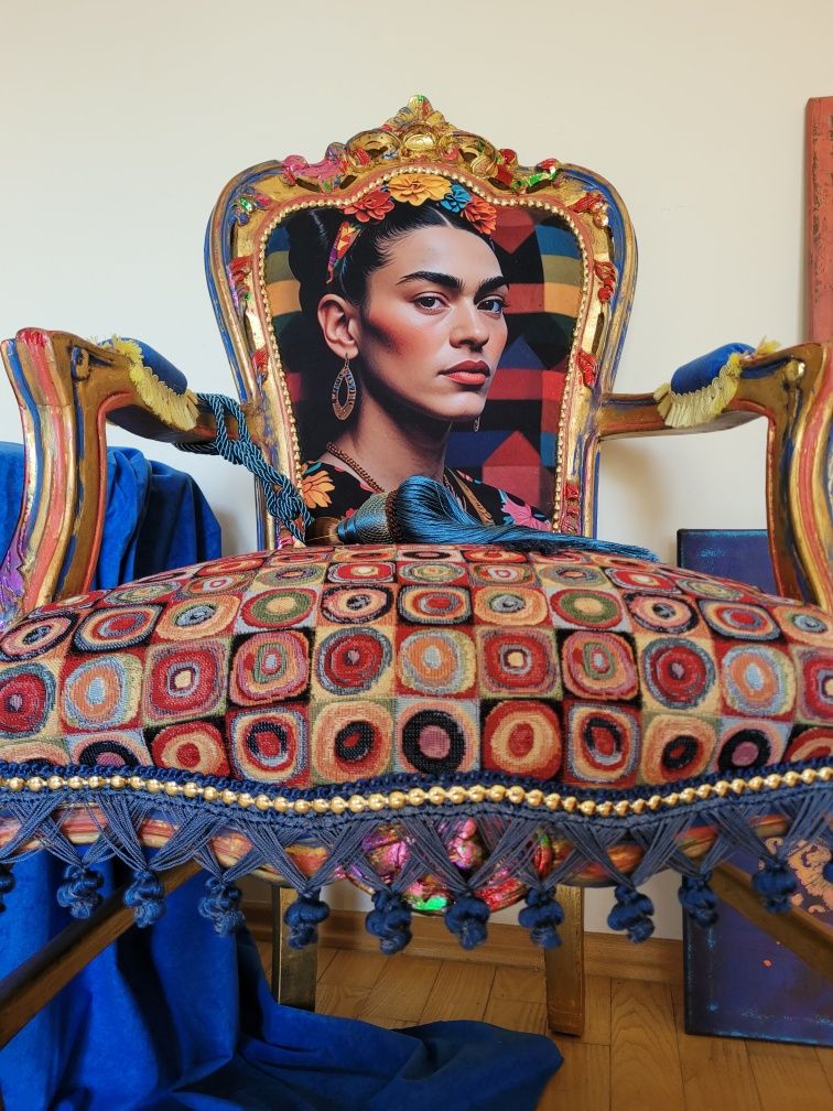 Fotel Frida Kahlo w stylu boho chic