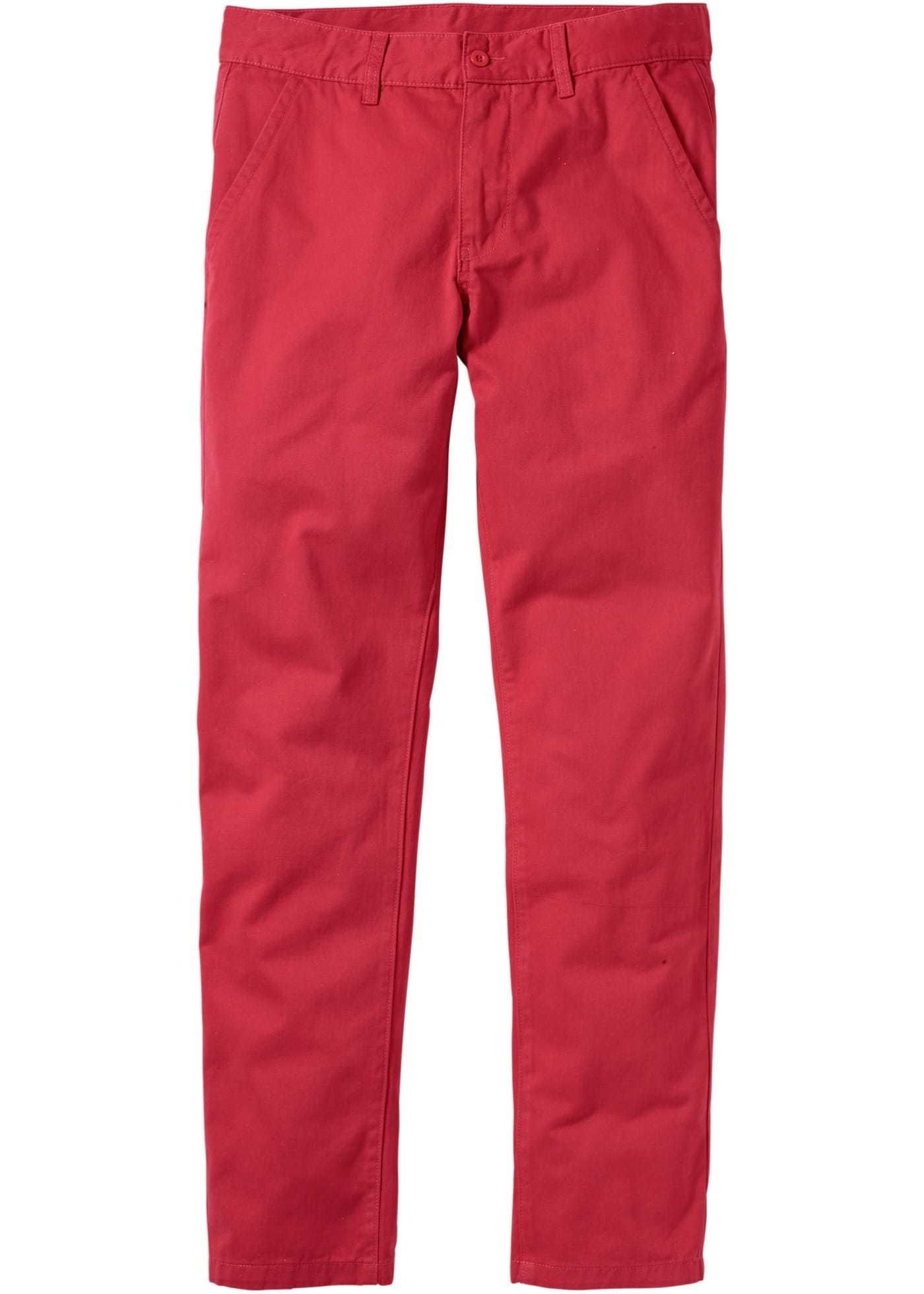 Spodnie męskie czerwone !00% Bawełna Rozmiar 46