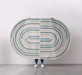 Designerski owalny dywan Nour 160x229cm Bizzotto