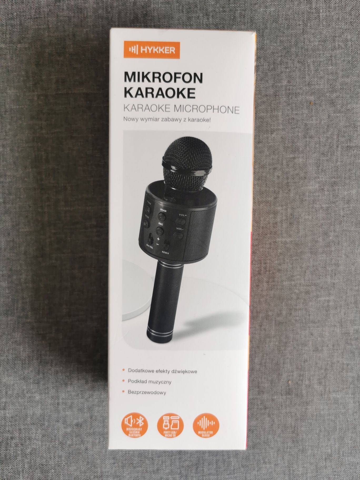 Hykker mikrofon karaoke + mikser głosu