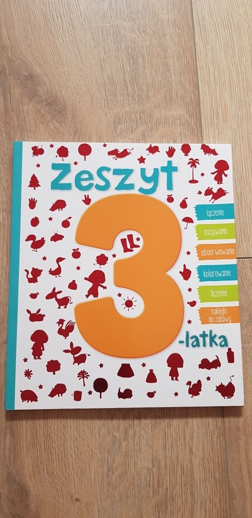 NOWE Zeszyt 3 latka (trzylatka, naklejki, 48 kolorowych stron)