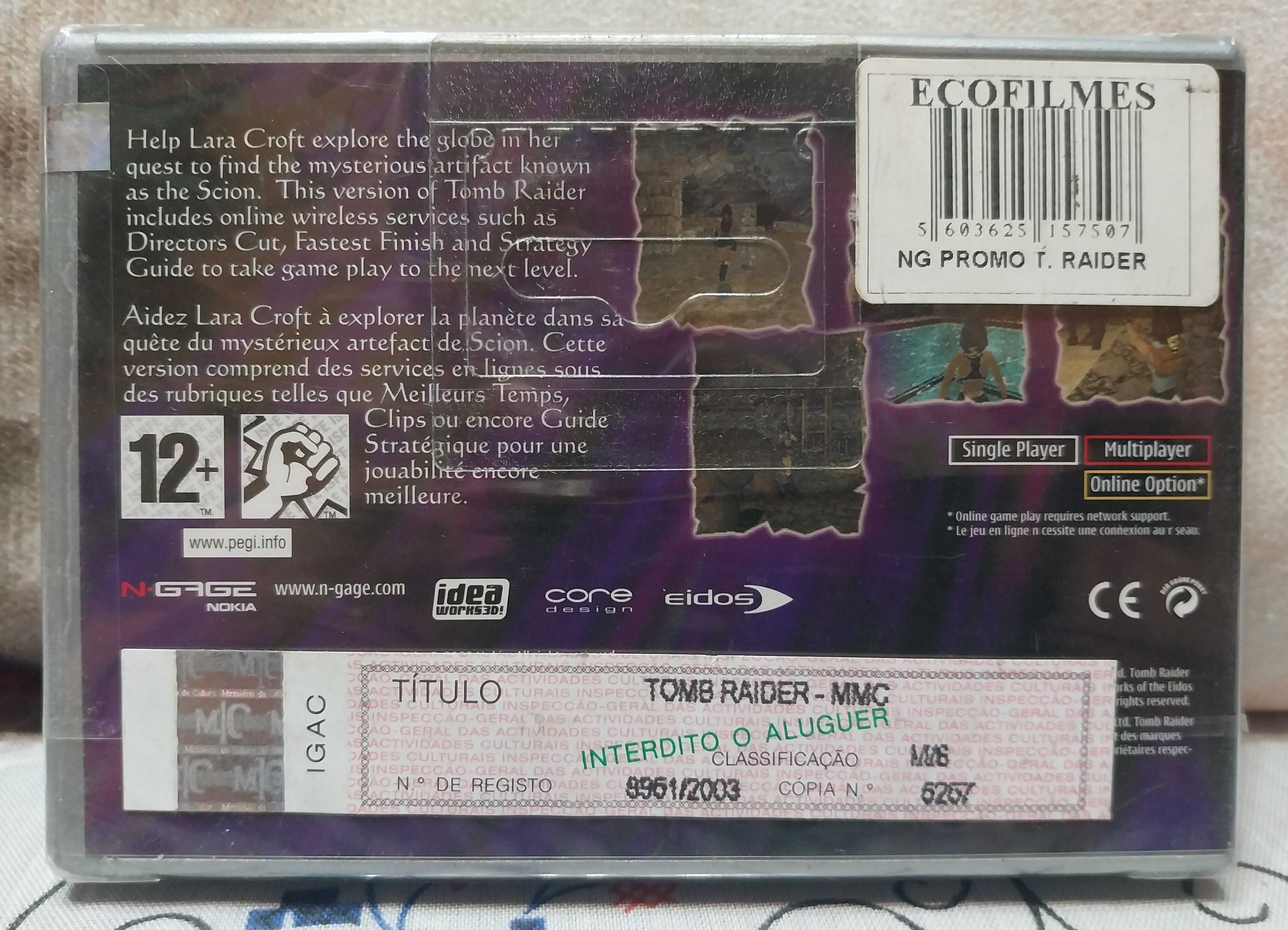 Tomb raider N gage Novo e Selado