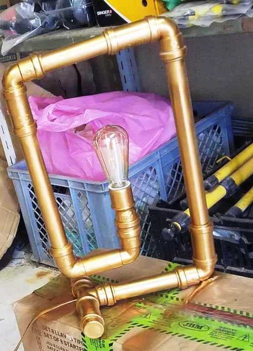 Candeeiro Rustico  em tubo PVC