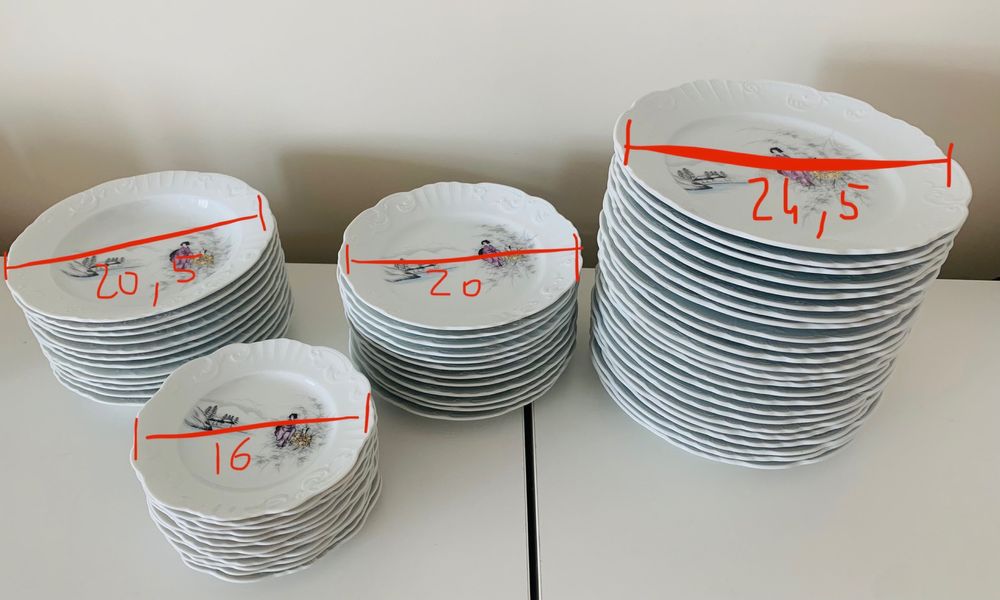 Serviço de jantar porcelana vista alegre estilo japones
