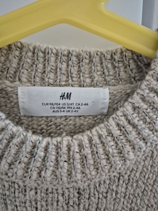 Sweter zimowy H&M 89/104 super stan , jak nowy