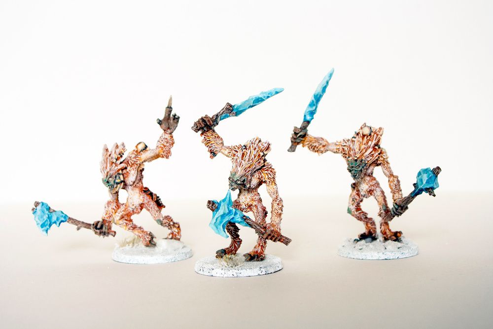 Warhammer AOS beastclaw raiders - Icefall Yhetees [Qb]