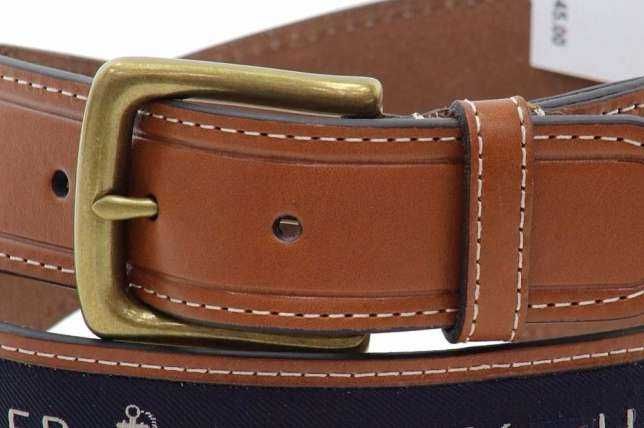 Tommy Hilfiger Новый 100% оригинал кожаный пояс США US 36 106см синий