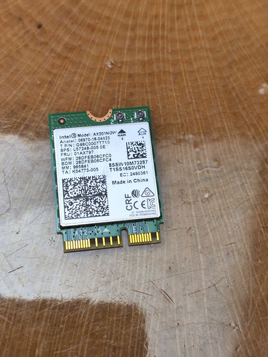 Intel AX201NGW Karta WiFi 6 Bluetooth M2 Karta Sieciowa