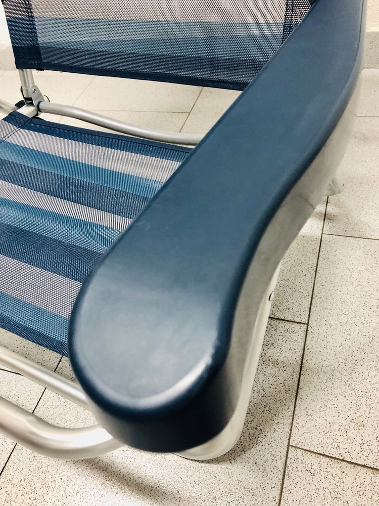 Cadeira de praia | nova | dobrável | est. alumínio