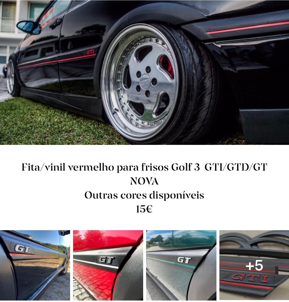 Peças NOVAS Golf 3 GTI / VR6 (Lip, Manete, Letring Fita Frisos Piscas)