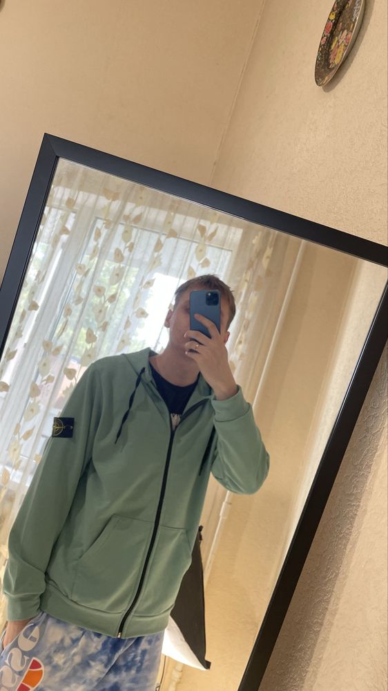 Зип худи Stone island мятный