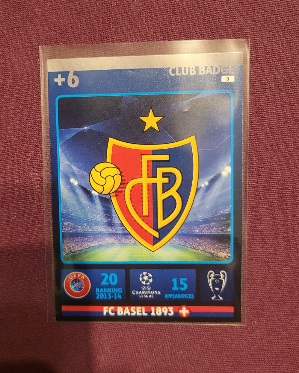 Karta Logo klubu FC Basel UEFA Champions League 2014/15