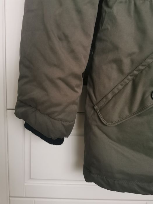 Nowa kurtka parka zimowa  khaki z kapturem r. 158 C&A