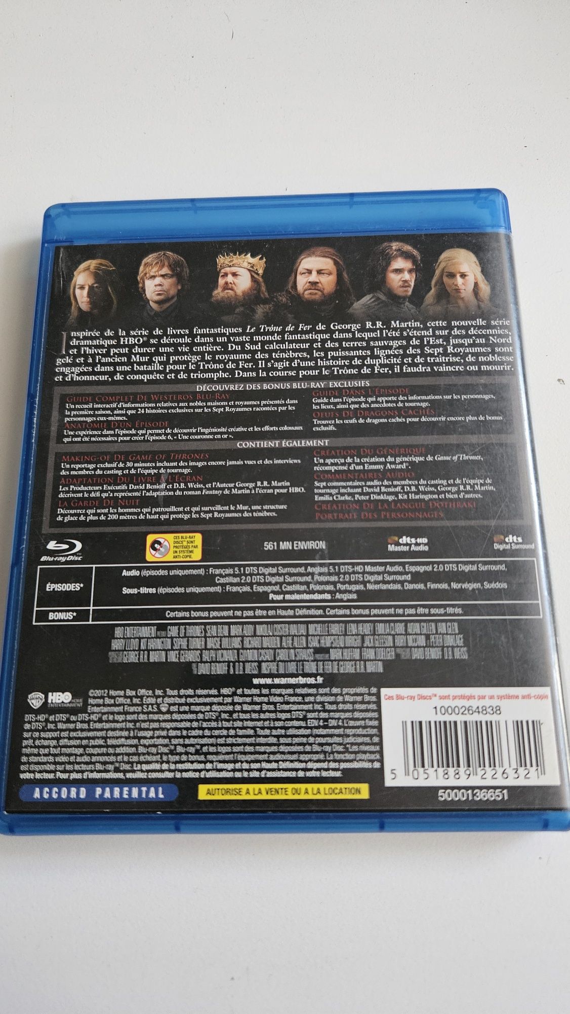 Gra o tron Sezon 1 Kompletny 5 płyt Blu Ray Polski Język.
