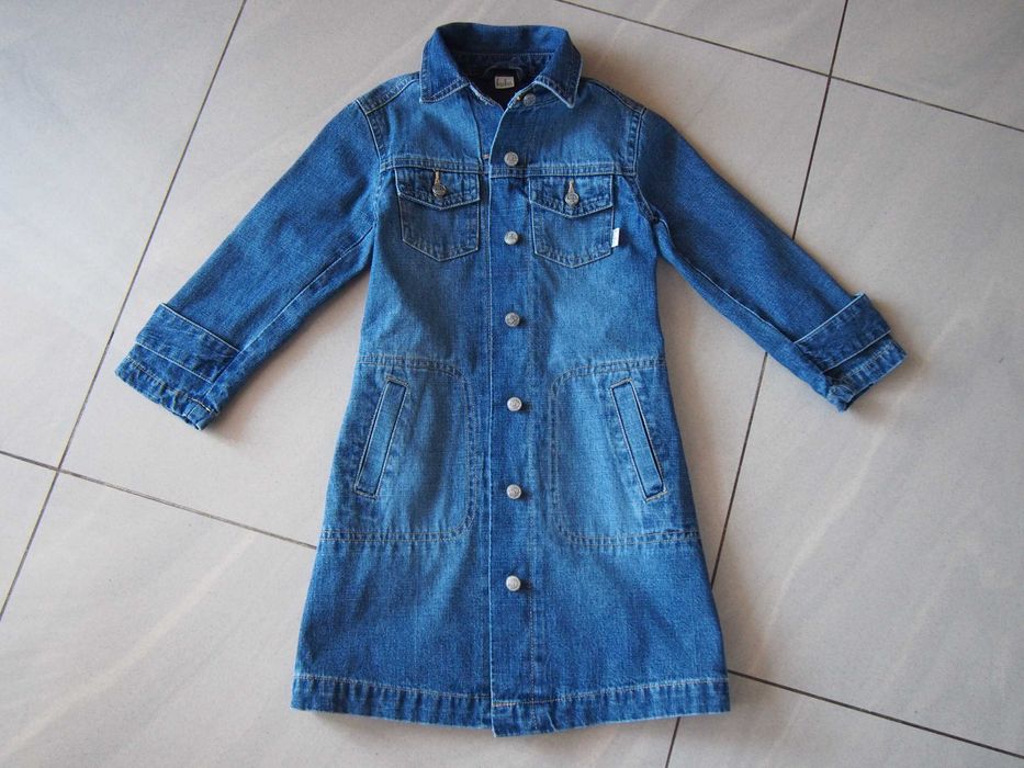 Kurtka płaszcz jeansowy dżinsowy 98 cm