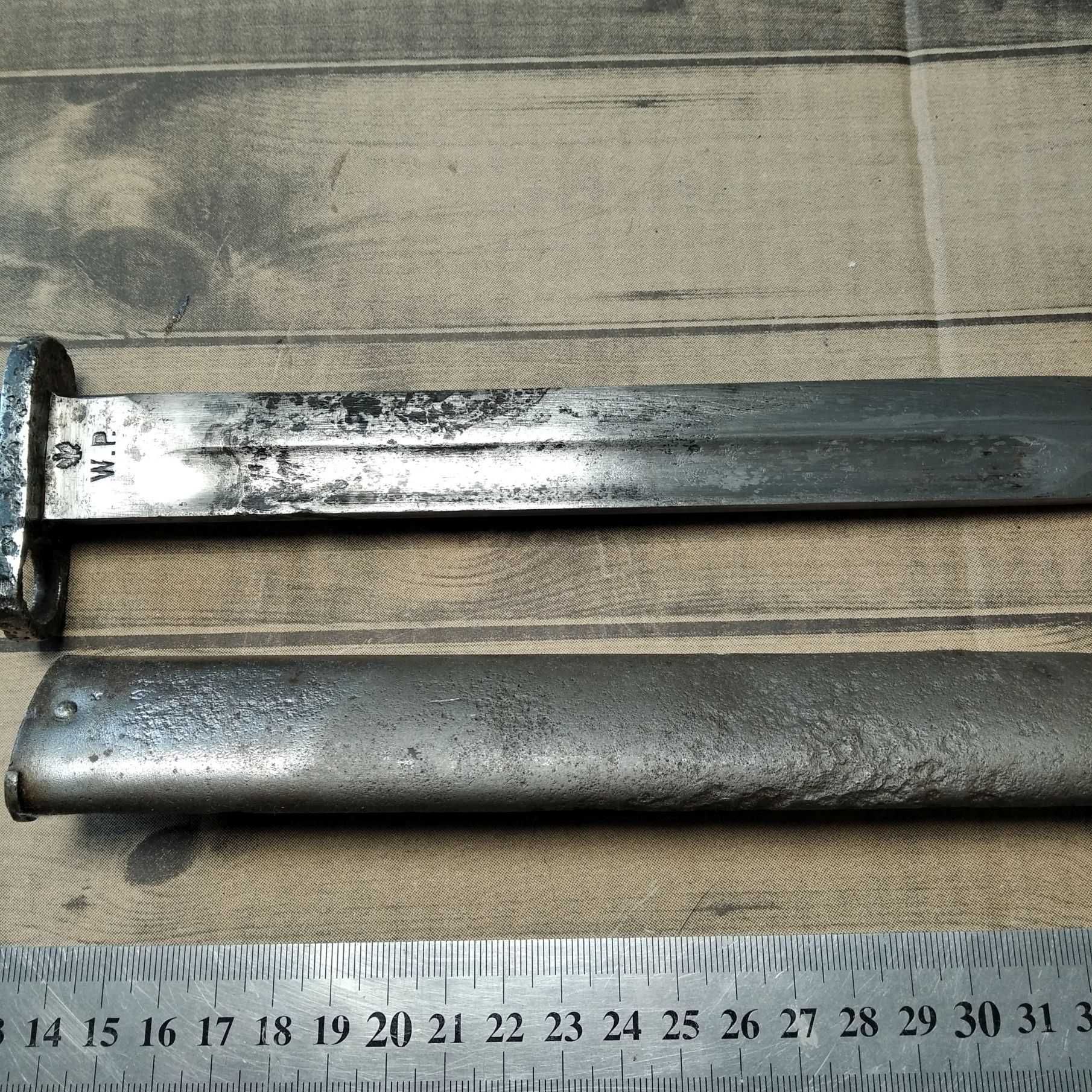 Stary BAGNET PERKUN II Wojna Polska II RP z pochwą