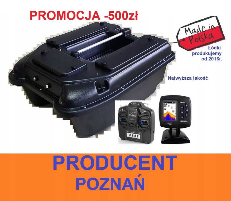 #powystawowa# ŁÓDKA ZANĘTOWA M1 60cm GPS LBT Echosonda /Producent