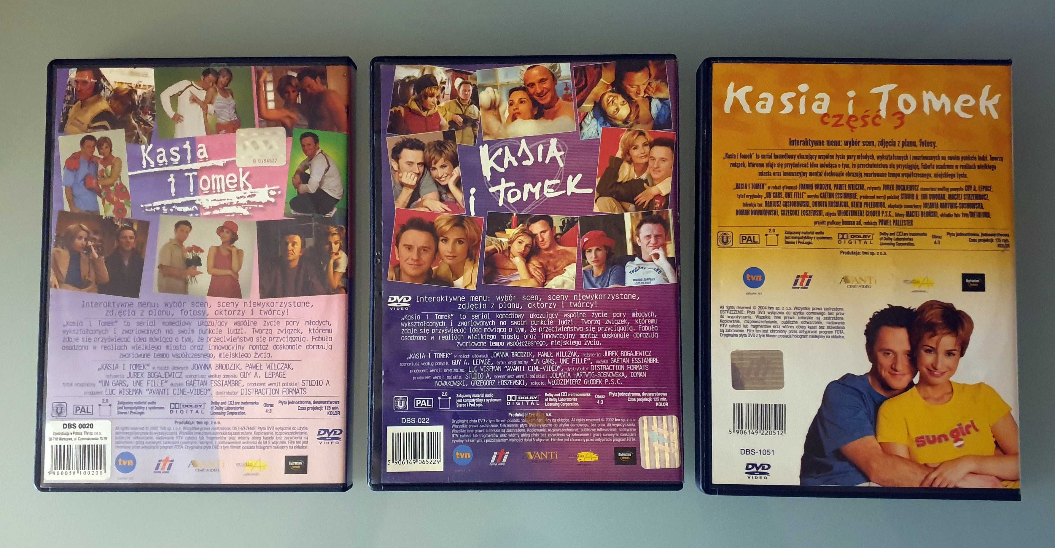 Płyty DVD / serial "Kasia i Tomek" części 1-3 (Brodzik, Wilczak)