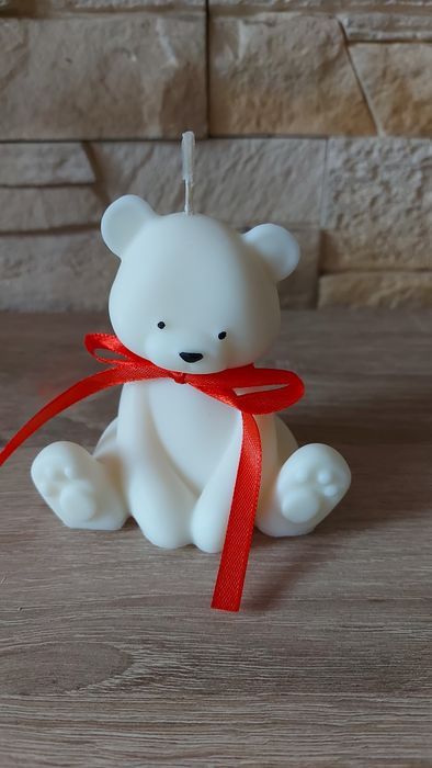 Świeca sojowa misiaczek. Rękodzieło