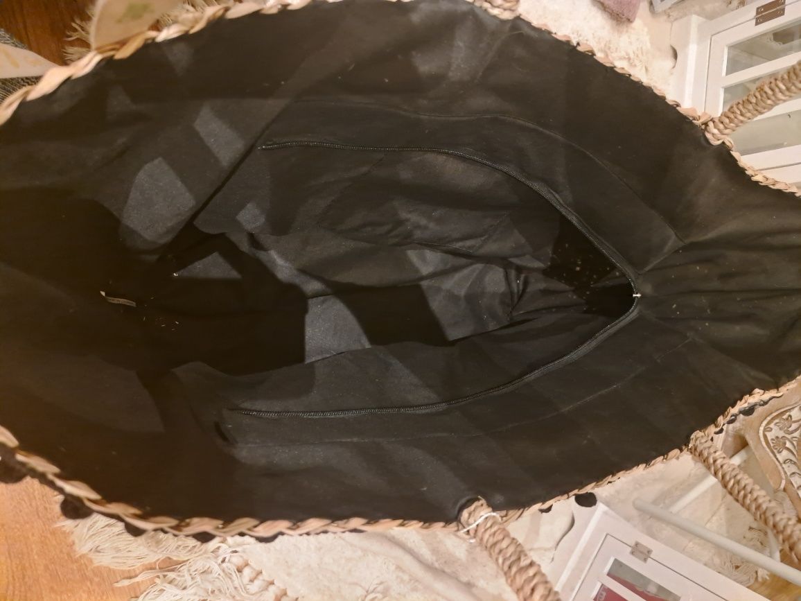 Torba pleciona, koszyk boho, plaża
