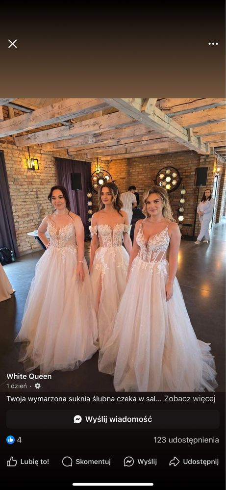 Suknia ślubna S Salon White Queen