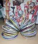 Pulseiras de metal coloridas sortidas vintage