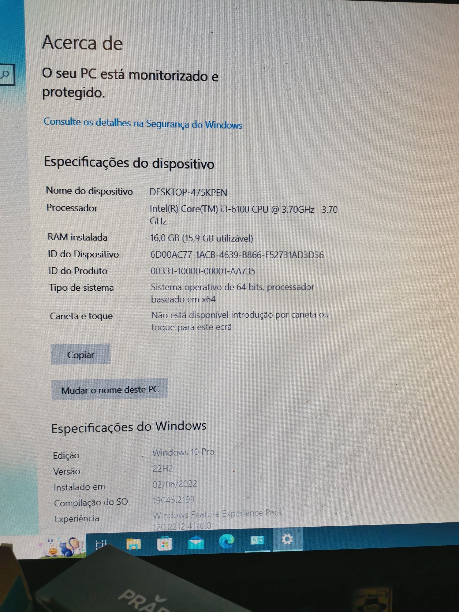 Asus Intel i3 Windows 10 completo torre rato monitor teclado