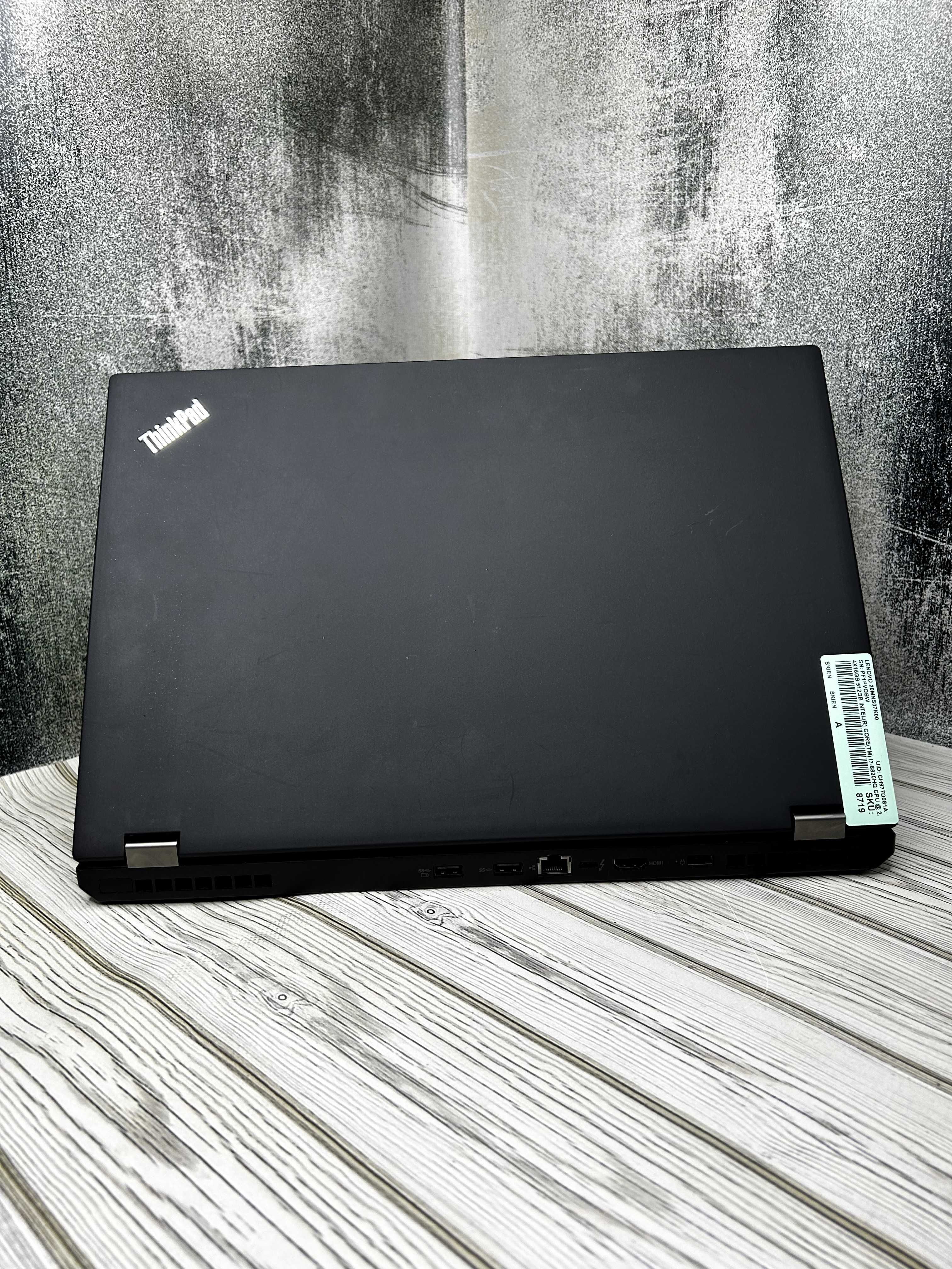 Ноутбук Lenovo ThinkPad P51 i7-6820HQ\RAM 64 GB\SSD512\NV Quadro 4GB