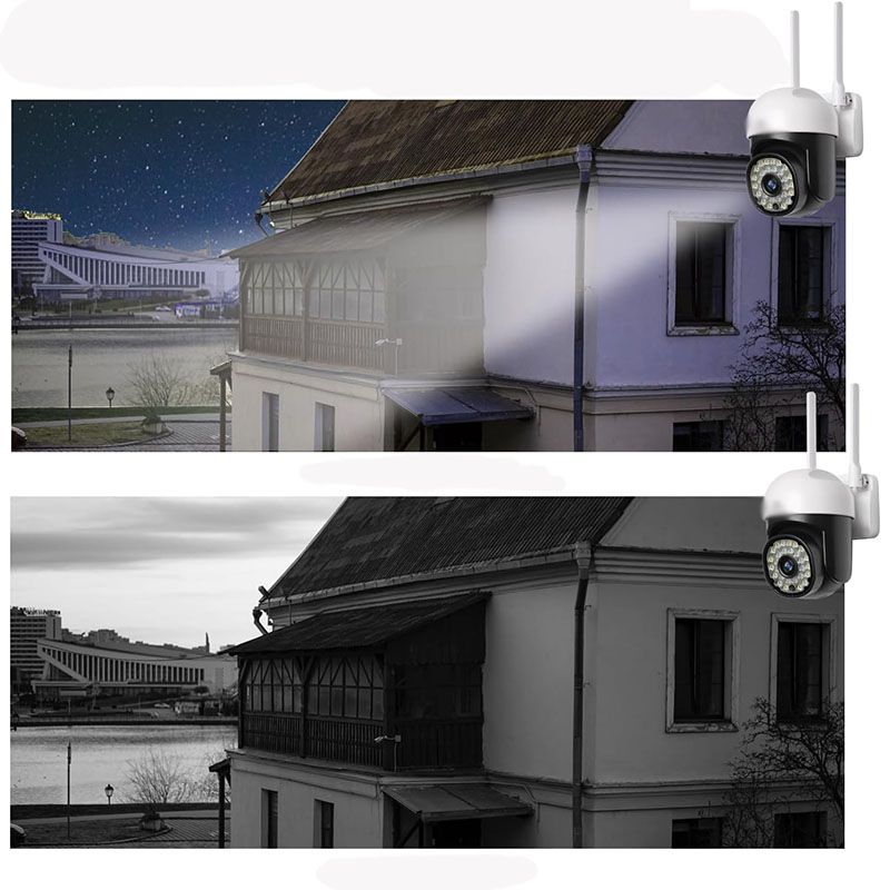 Zestaw 2x Kamera zewnętrzna WiFi IP66 obrotowa 1080p