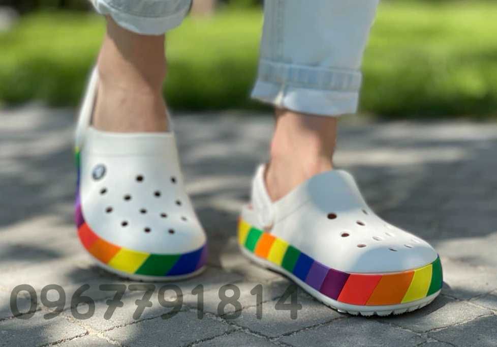 Crocs Жіночі Сабо Крокс Крокбенд CROCBAND rainbow. Доставка по Україні