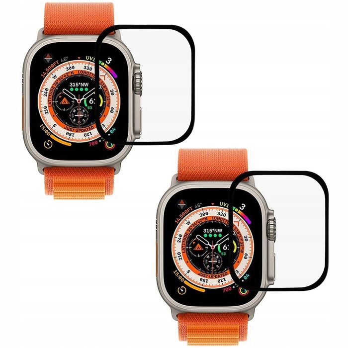 2X Szkło Hartowane Do Apple Watch Ultra 1 2 49Mm Zestaw Szybka