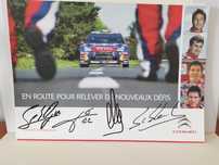 Póster autografado Sébastien Loeb e equipas Citroën WRC