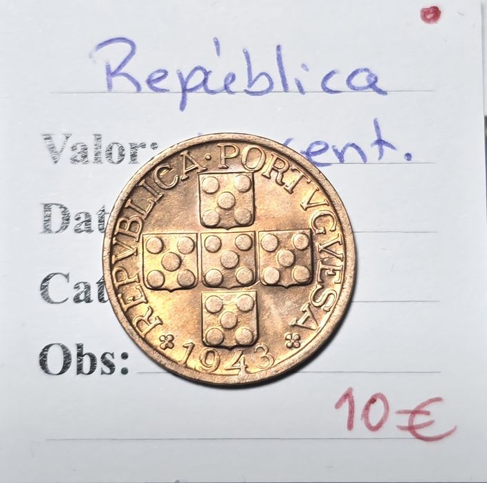 XX centavos 1943 bela