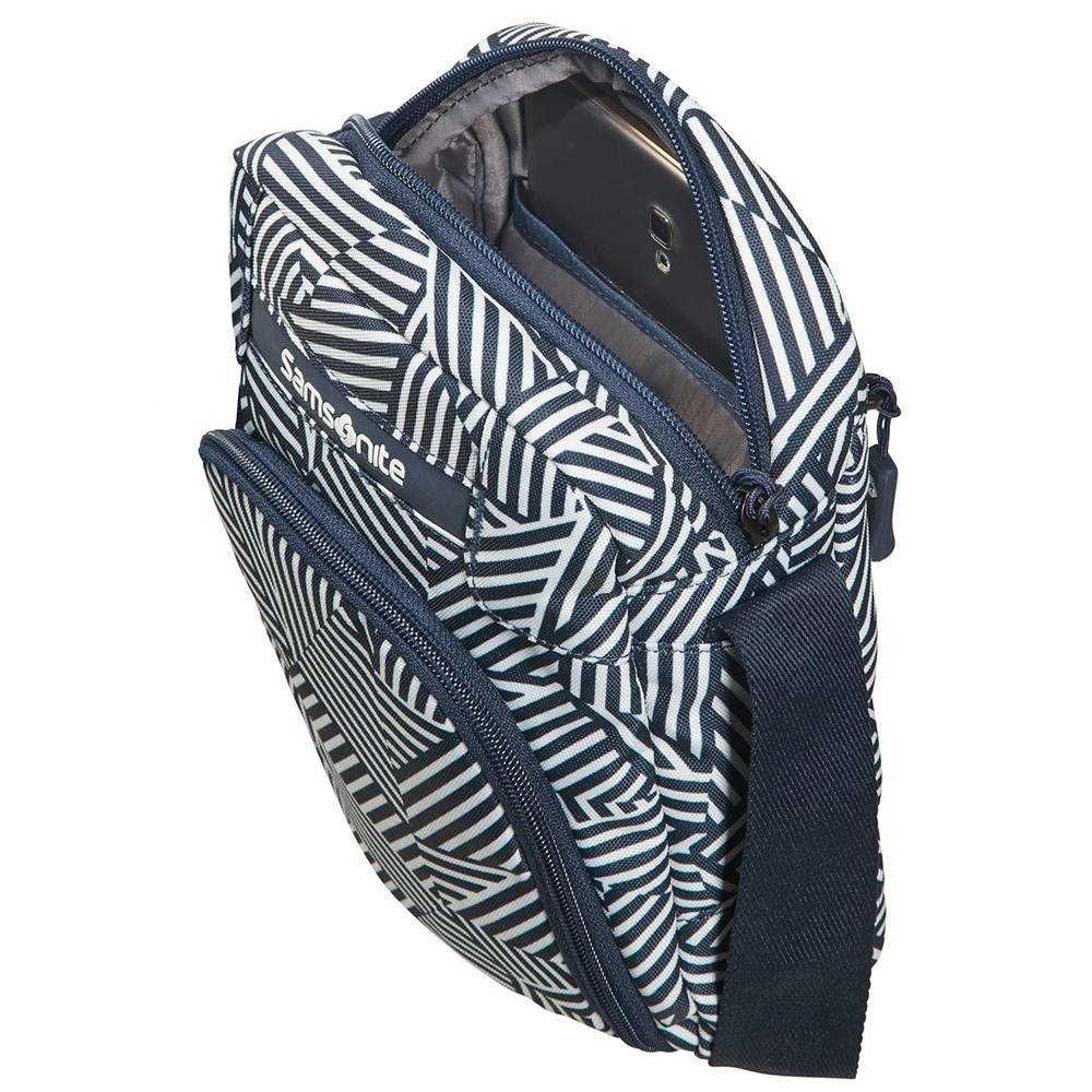 SAMSONITE  - torba raportówka Rewind Crossover - navy blue stripes