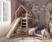 Dziecięce łóżko piętrowe drewniane – model Zuzia