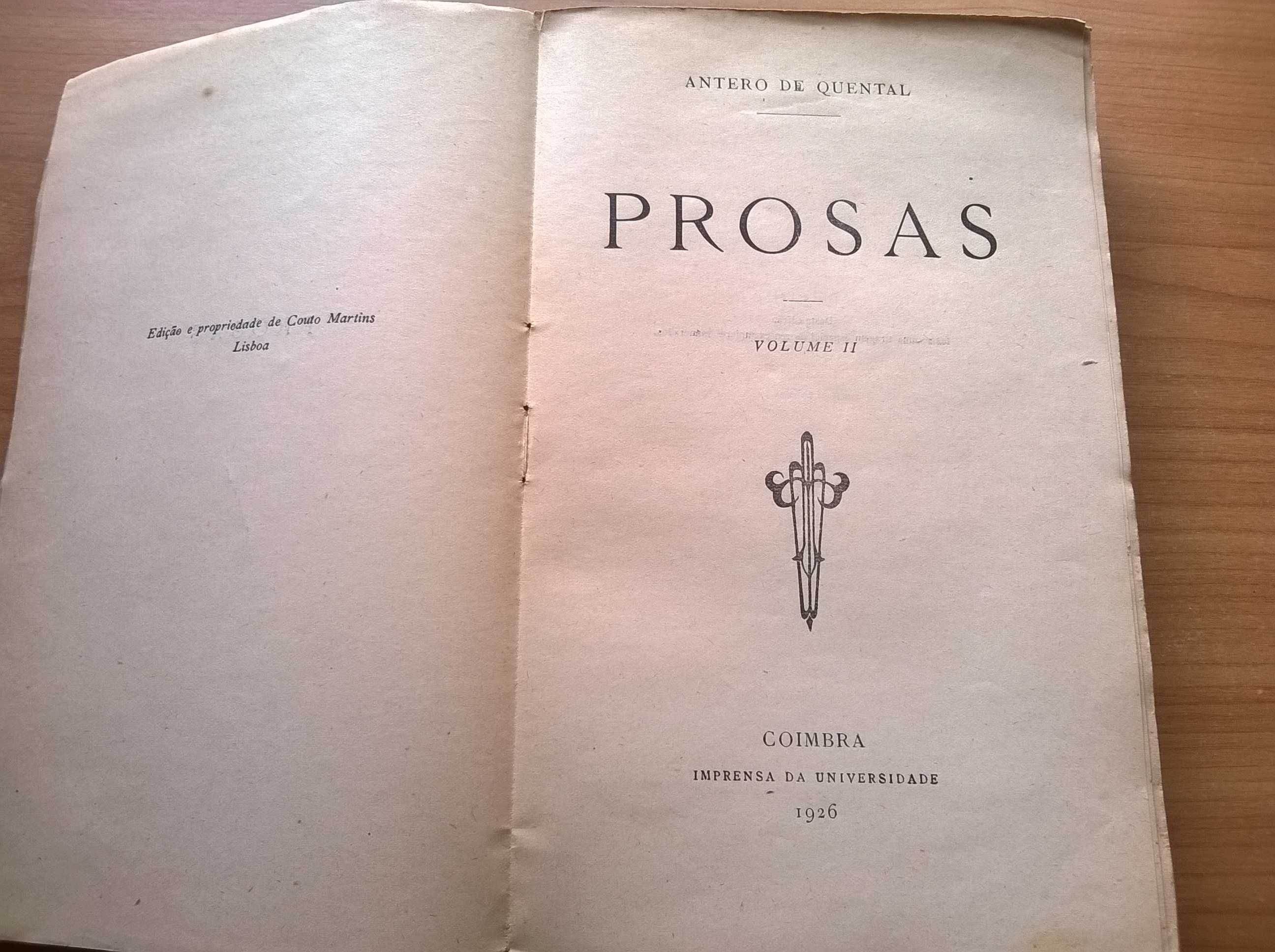 Prosas (volume II de 1926) - Antero de Quental