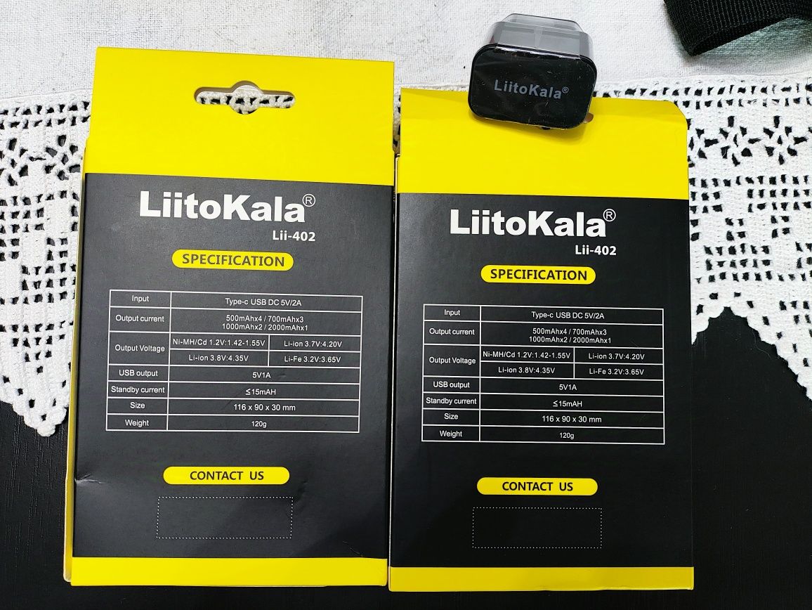 Carregador de pilhas recarregáveis LiitoKala Lii-402 (Novo na caixa)