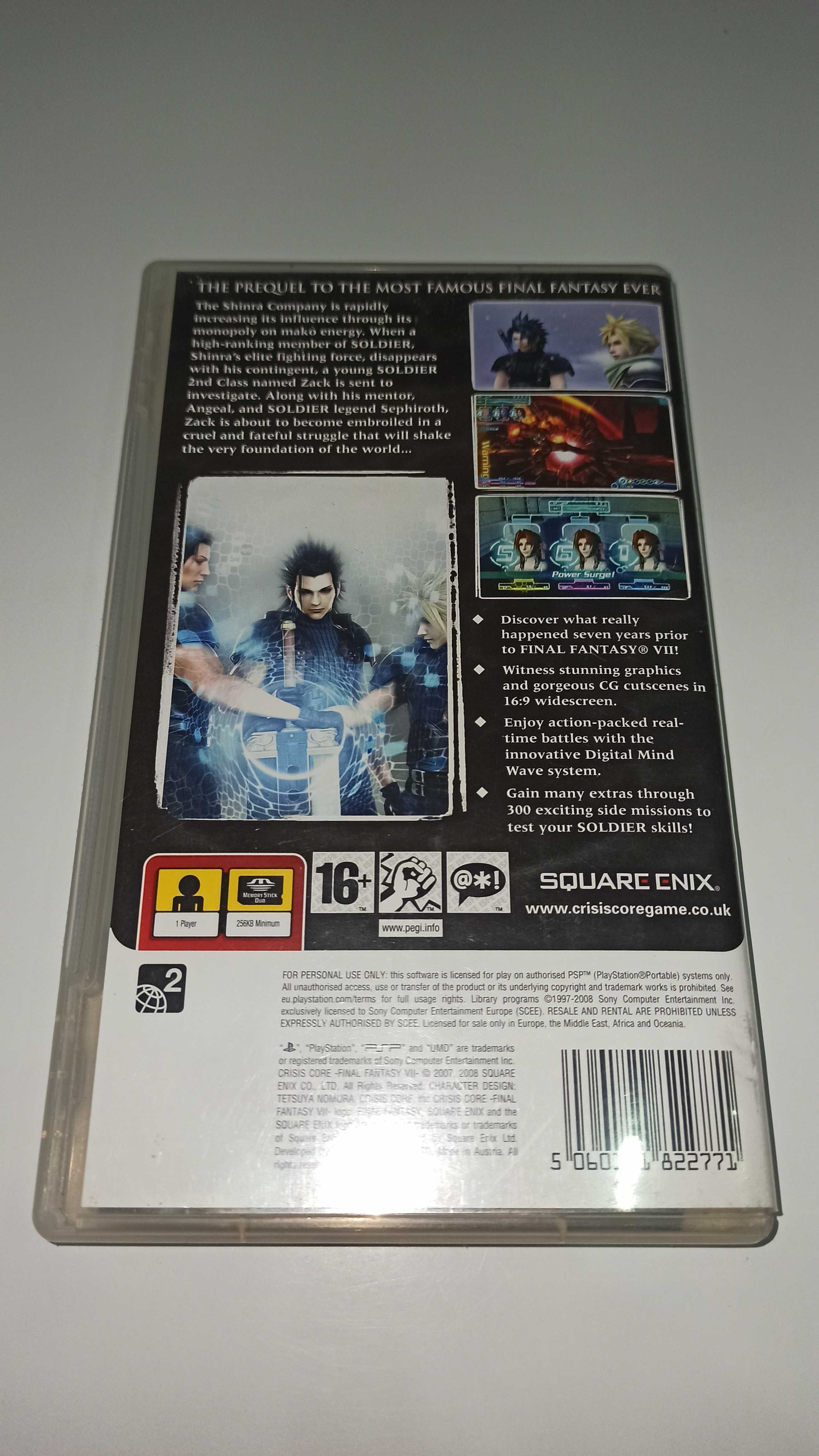 sony psp CRISIS CORE FINAL FANTASY VII unikat angielska wersja PREMIUM