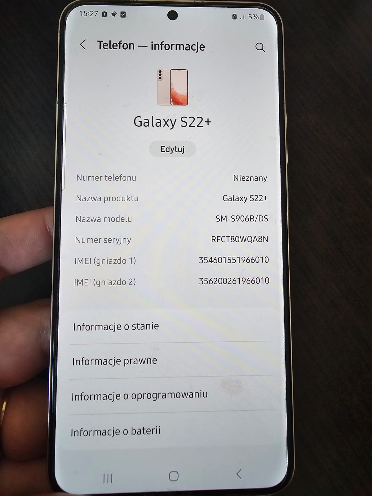 Samsung Galaxy S22+ plus różowy