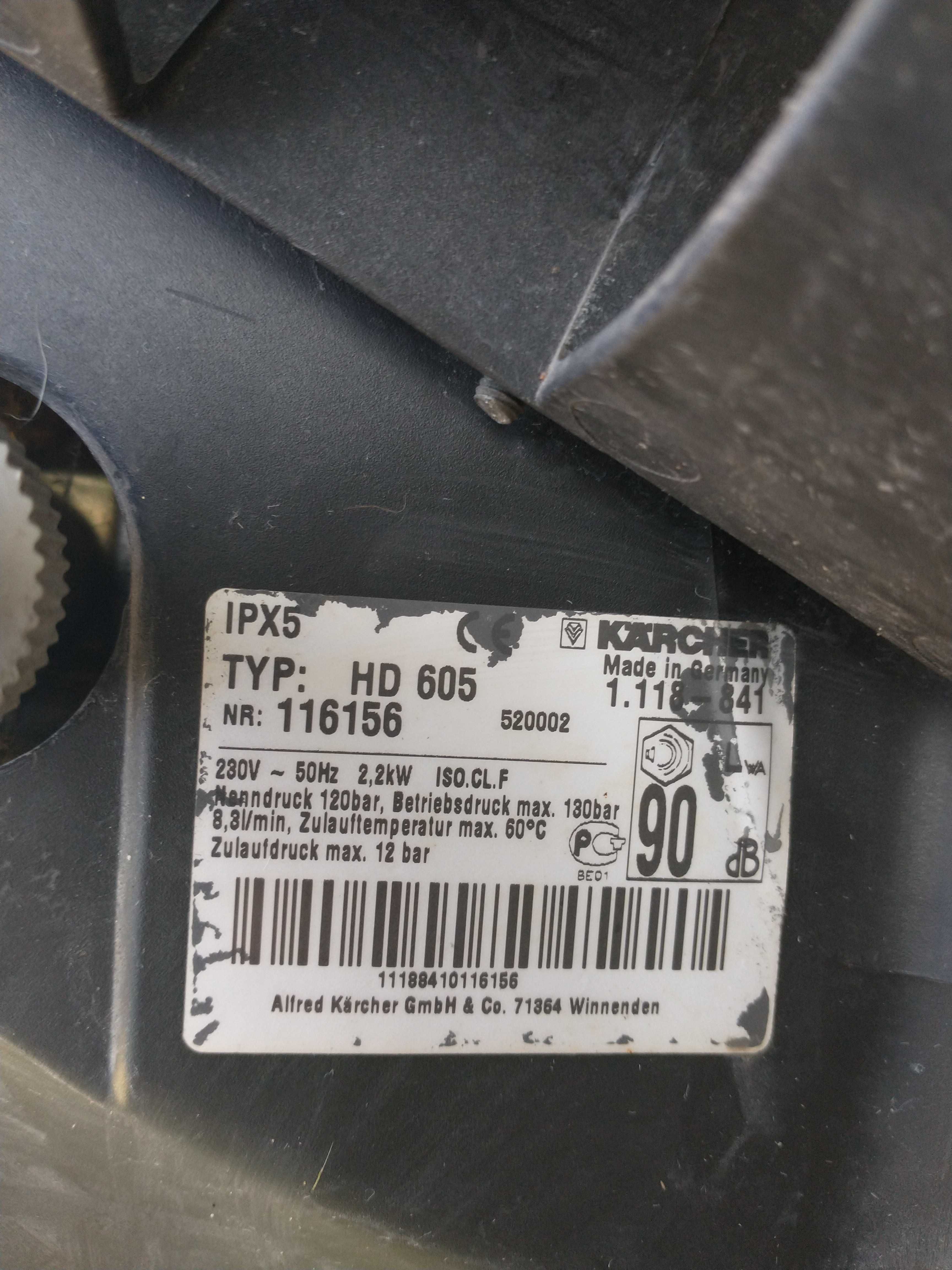 Karcher HD 605 myjka ciśnieniowa z akcesoriami