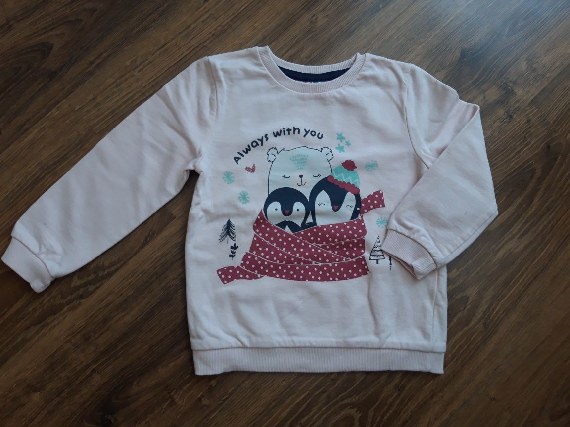 Komplet bluza dresowa i getry dla dziewczynki, rozmiar 98.