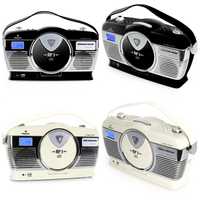 Radioodtwarzacz retro lata 69,70,FM, USB, CD, bateria,