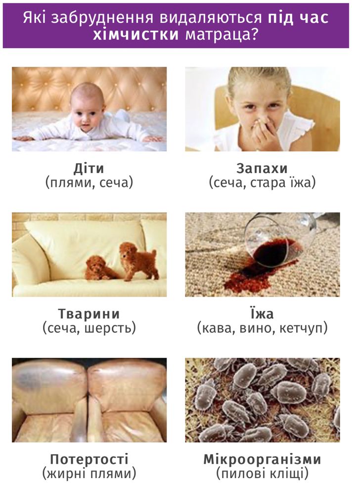 Чистка хімчистка мʼяких меблів дивана матраца м. Біла Церква та район