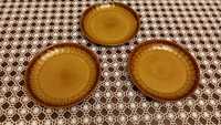 Porcelit Tułowice kultowe brązowe talerze deserowe cena za 3 szt