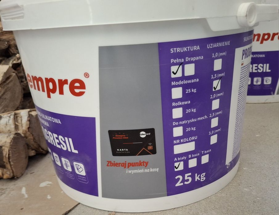 Sprzedam tynk Sempre SISI Progresil 1.5m 2 wiadra 25kg