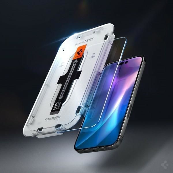 Szkło Hartowane Spigen Glas.TR Ez Fit dla iPhone 14 Pro - 2 Sztuki