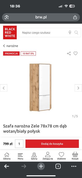 Szafa narożna brw