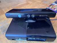 Xbox 360 slim e 2 pady, kinect, 2 gitary + gry