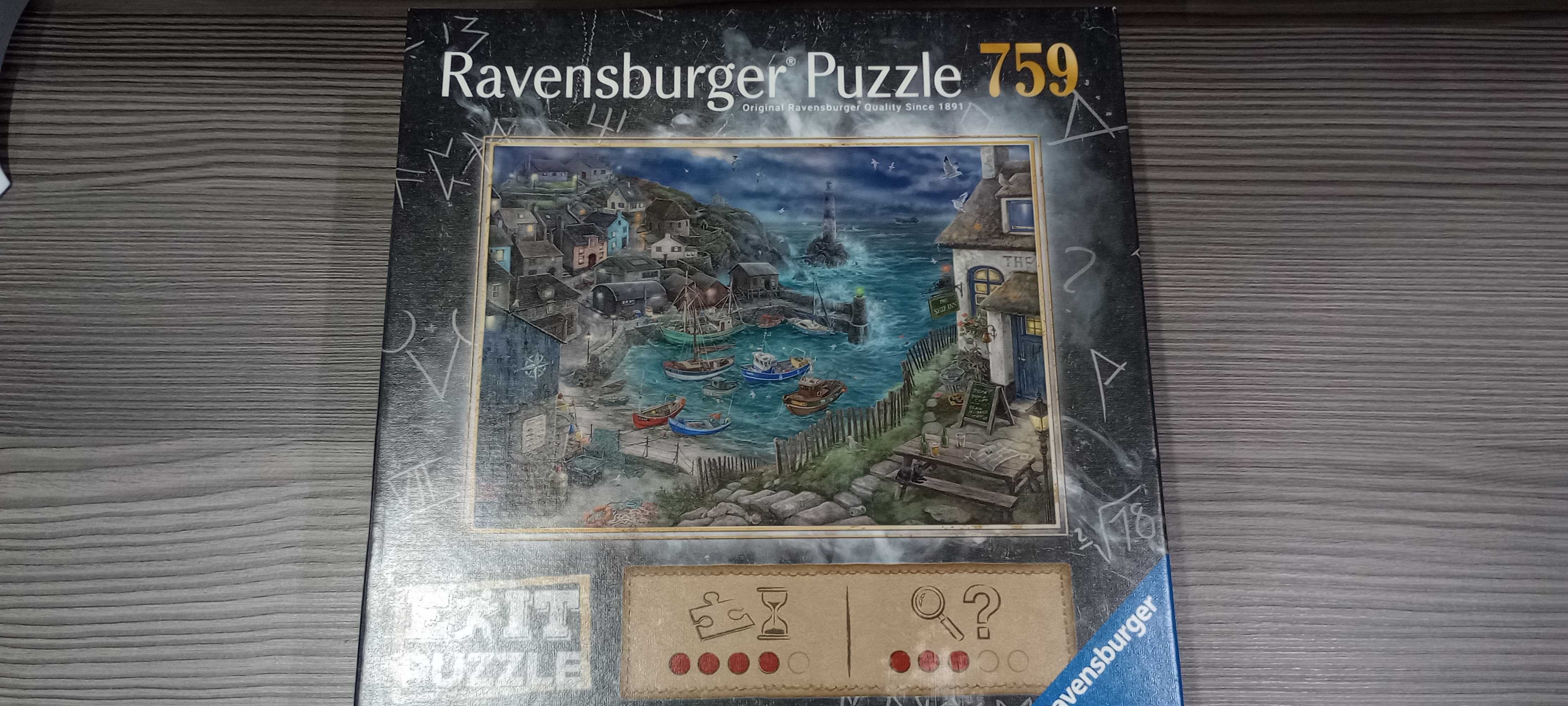 4x zestaw Exit puzzle sztorm studio artysty wataha wilkow smok