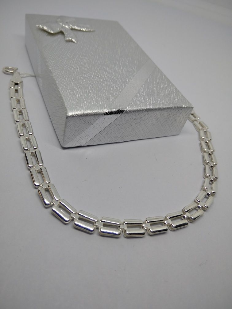 Srebrna prosta  bransoletka srebro 925 19,5 cm   117